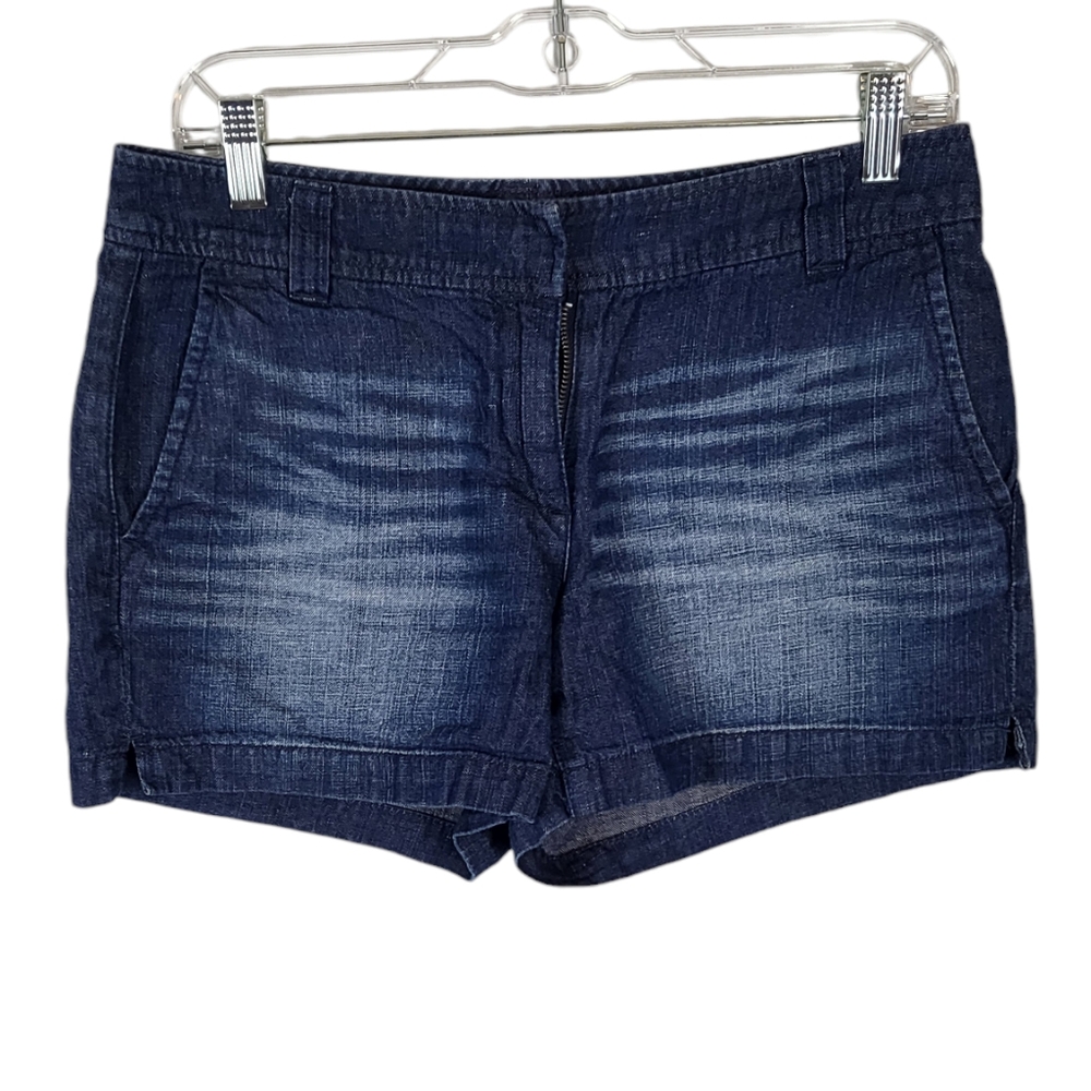 New york company Denim chino dark wash jeans shorts women's sz 4